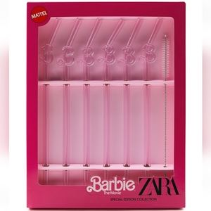 Zara X Barbie The Movie Straw Set of 6